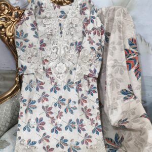 khaddar 3 piece embroidery kc 187