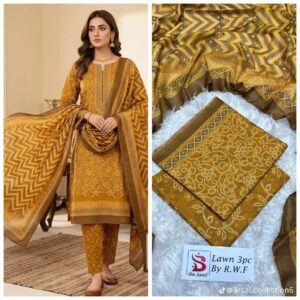 3 piece printed lawn suit