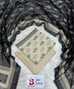 3-Piece Printed Lawn Suit
