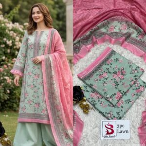3 piece printed lawn suit