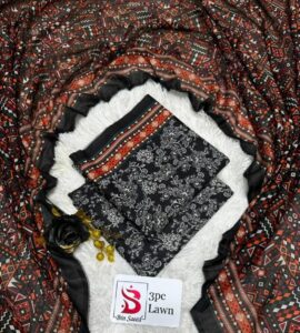 3 piece printed lawn suit