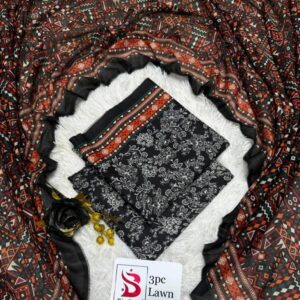 3 piece printed lawn suit