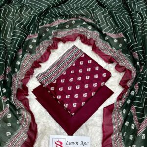 3 piece printed lawn suit