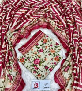 3 piece printed lawn suit