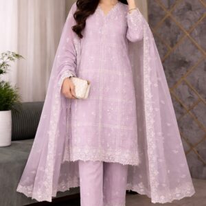 3 piece embroidered suit – unstitched | premium collection 2026