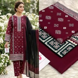 3-Piece Printed Lawn Suit