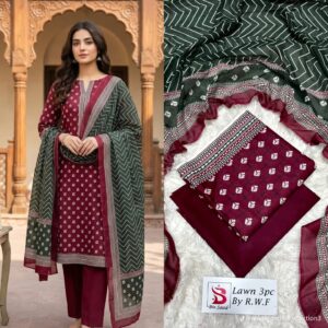 3-Piece Printed Lawn Suit