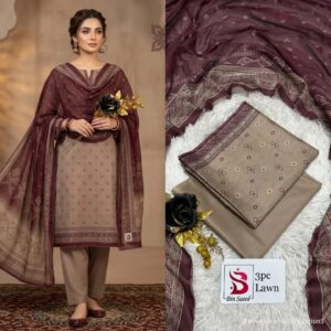 3 piece printed lawn suit