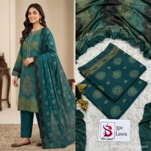 3 piece printed lawn suit