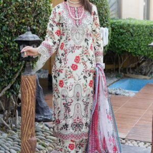 3 piece stitched lawn suit