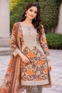 3-Piece Stitched Lawn Suit
