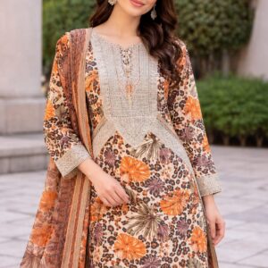 3-Piece Stitched Lawn Suit
